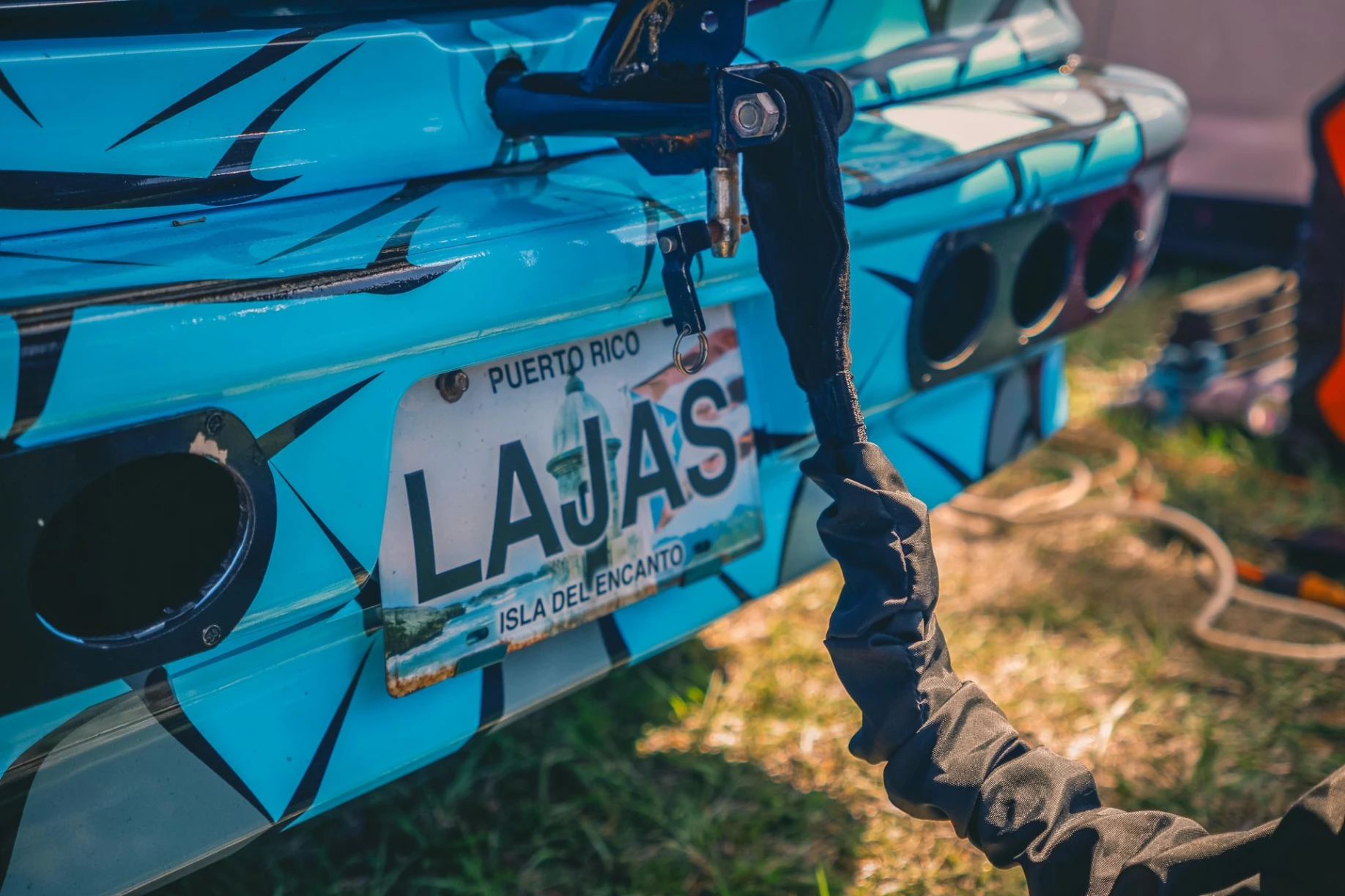 Parte trasera de automóvil de carreras de Lajas, Puerto Rico
